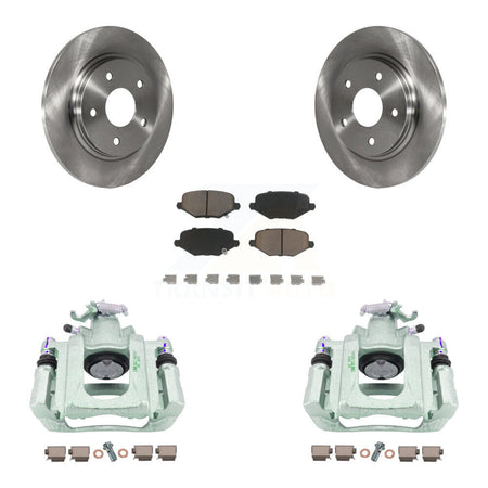 Rear Disc Brake Caliper Rotors And Ceramic Pads Kit For Ram C/V KC8-100708C