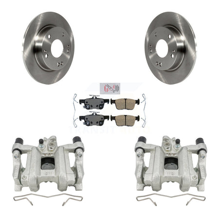 Rear Disc Brake Caliper Rotors And Ceramic Pads Kit For Honda Civic Insight KC8-100708N