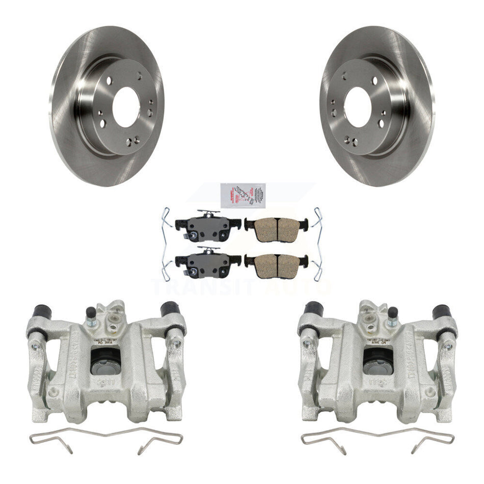 Rear Disc Brake Caliper Rotors And Ceramic Pads Kit For Honda Civic Insight KC8-100708N