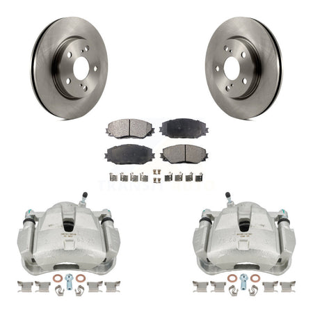 Front Disc Brake Caliper Rotors And Ceramic Pads Kit For 2014-2015 Toyota RAV4 LE With Canada or U.S. Emissions Excluding Vehicles Manufactured In Japan KC8-100708T by Transit Auto