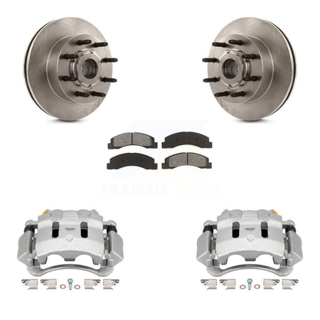 Front Disc Brake Caliper Rotors And Semi-Metallic Pads Kit For 2005 Ford Excursion RWD KC8-100709S
