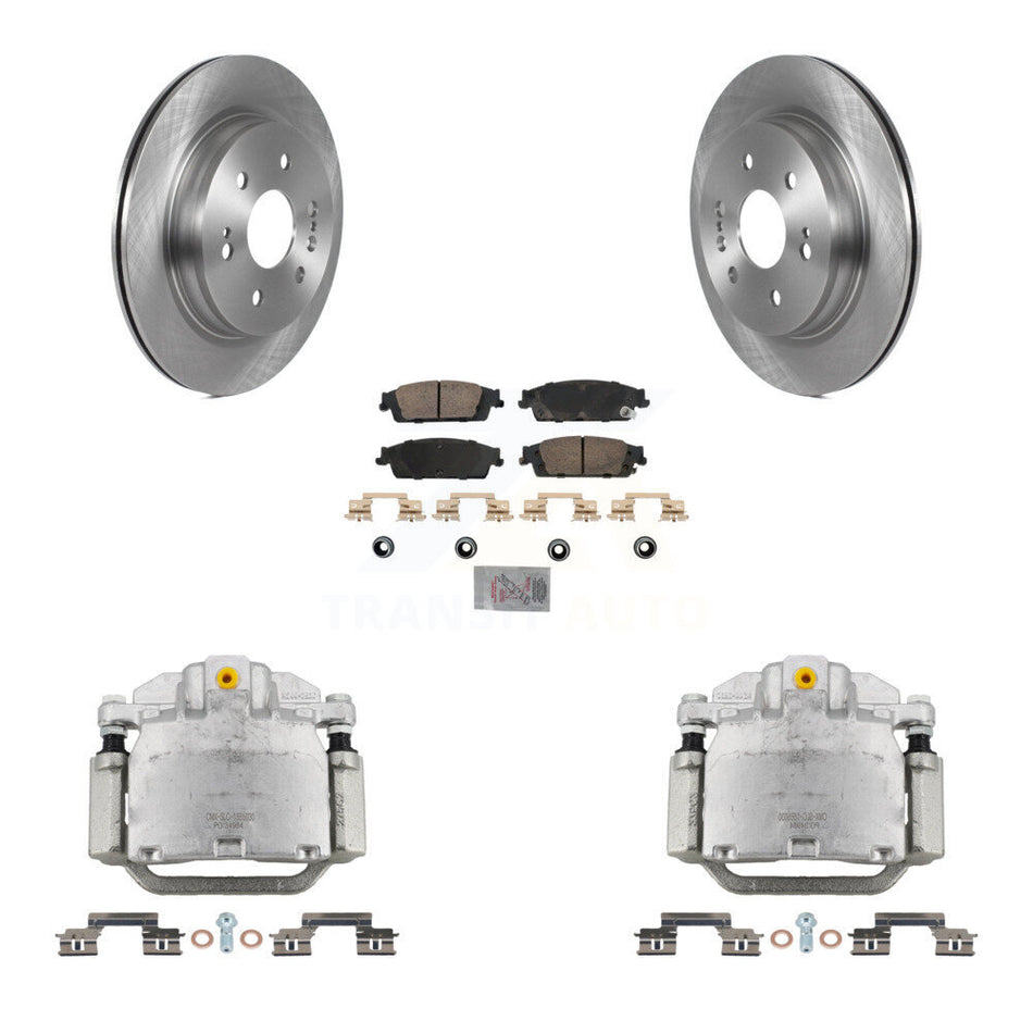 Rear Brake Caliper Rotor Ceramic Pad Kit For 2019 Chevrolet Silverado 1500 LD GMC Sierra KC8-100710N