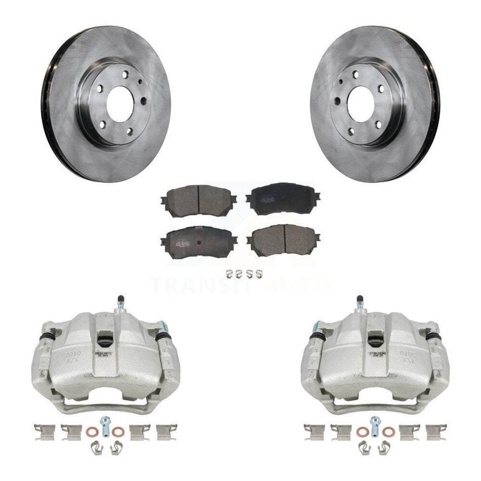 Front Disc Brake Caliper Rotors And Ceramic Pads Kit For Mazda 6 KC8-100711T