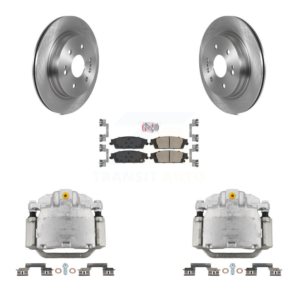 Rear Brake Caliper Rotor Ceramic Pad Kit For 2019 Chevrolet Silverado 1500 LD GMC Sierra KC8-100712N