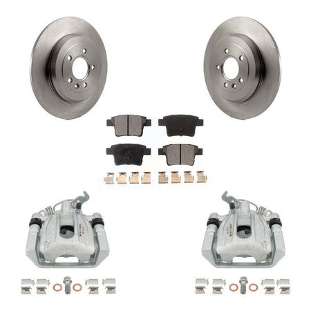 Rear Disc Brake Caliper Rotors And Semi-Metallic Pads Kit For Ford Five Hundred Freestyle Taurus Mercury Montego X Sable KC8-100712P by Transit Auto