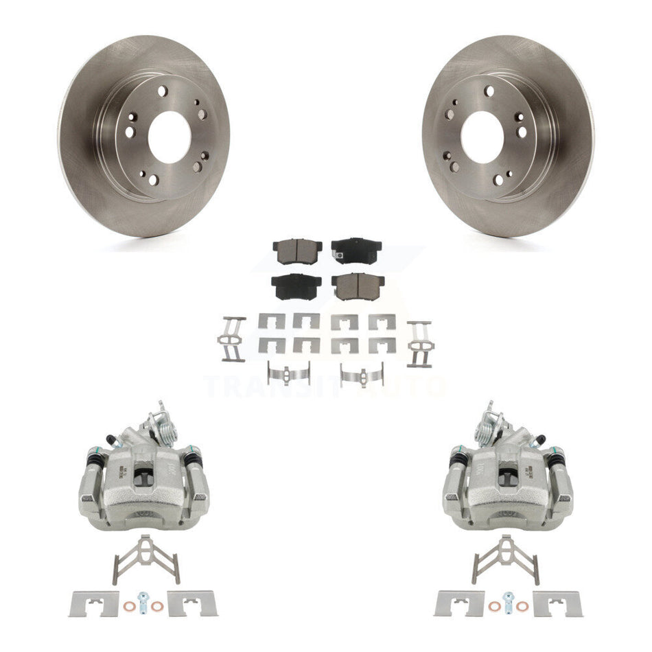 Rear Disc Brake Caliper Rotors And Ceramic Pads Kit For Honda Accord Acura TSX KC8-100713C
