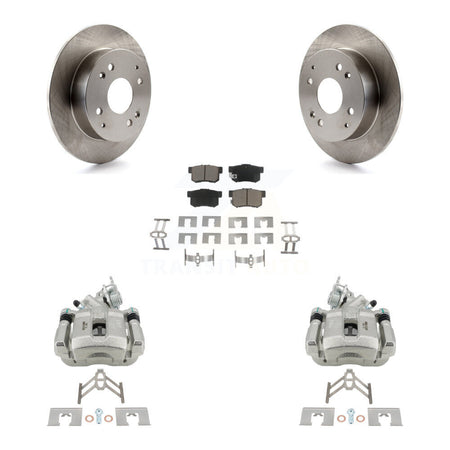 Rear Disc Brake Caliper Rotors And Ceramic Pads Kit For 1998-2002 Honda Accord 2.3L KC8-100714C