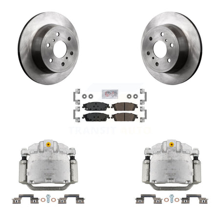 Rear Brake Caliper Rotor & Semi-Metallic Pad Kit For GMC Chevrolet Sierra 1500 Silverado KC8-100714N