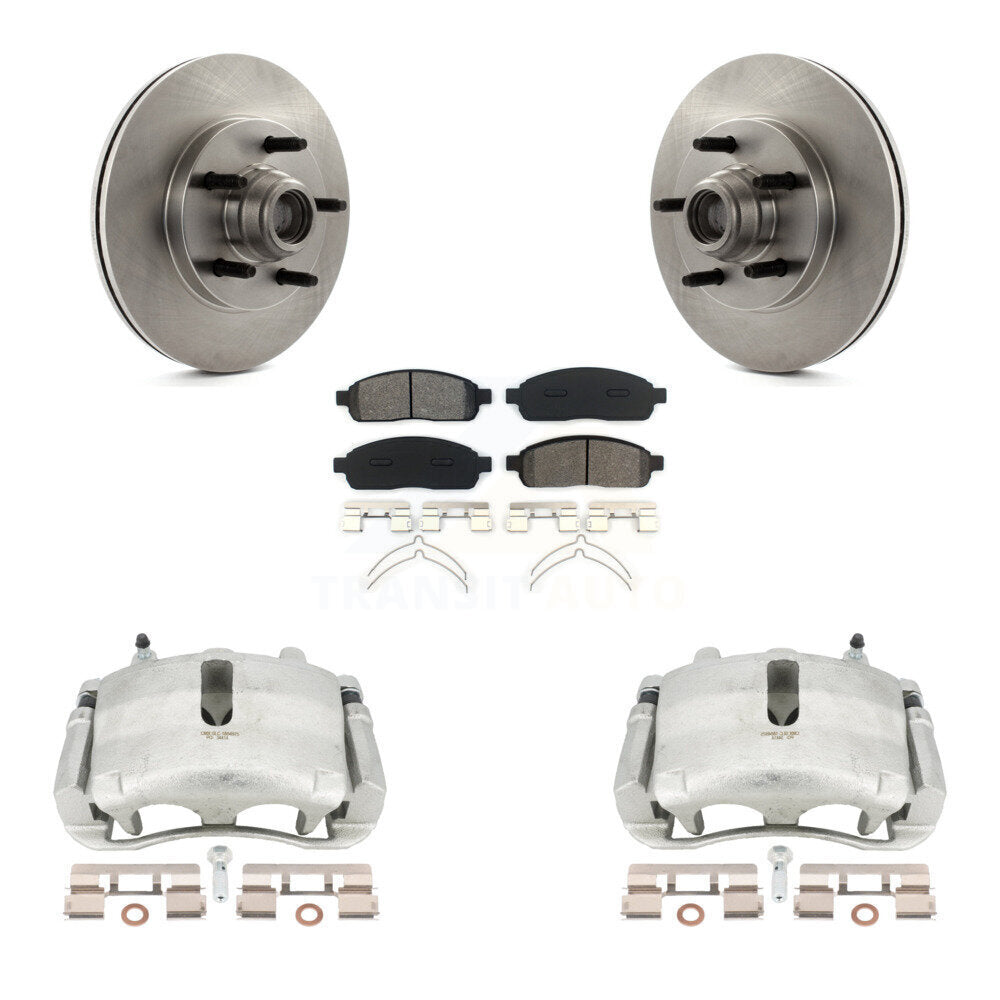 Front Disc Brake Caliper Rotors And Semi-Metallic Pads Kit For 2004 Ford F-150 RWD With 5 Lug Wheels KC8-100714S by Transit Auto