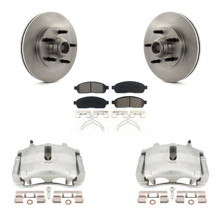 Front Disc Brake Caliper Rotors And Semi-Metallic Pads Kit For 2004 Ford F-150 RWD With 5 Lug Wheels KC8-100714S by Transit Auto