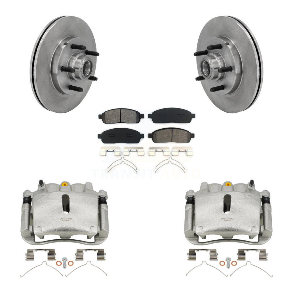 Front Disc Brake Caliper Rotors And Semi-Metallic Pads Kit For 2004 Ford F-150 RWD With 5 Lug Wheels KC8-100714S