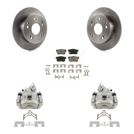 Rear Disc Brake Caliper Rotors And Ceramic Pads Kit For 1998-2002 Honda Accord 3.0L KC8-100715C