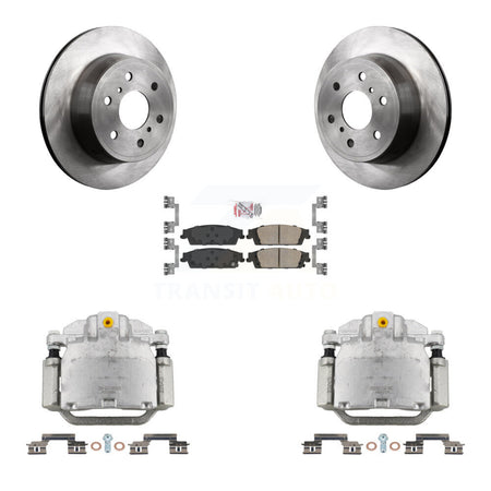Rear Brake Caliper Rotor & Ceramic Pad Kit For GMC Chevrolet Sierra 1500 Silverado Tahoe KC8-100715N