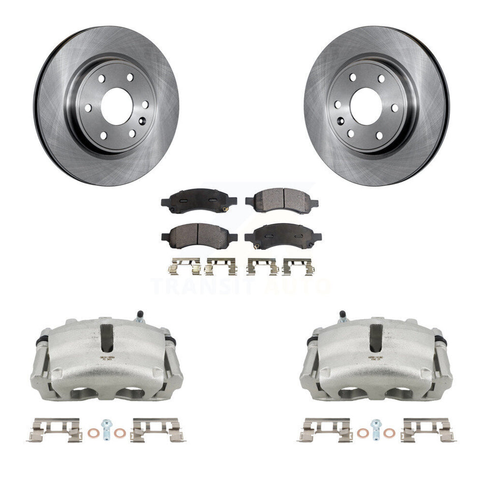 Front Brake Caliper Rotors Ceramic Pad Kit For GMC Acadia Buick Enclave Chevrolet Saturn KC8-100715T