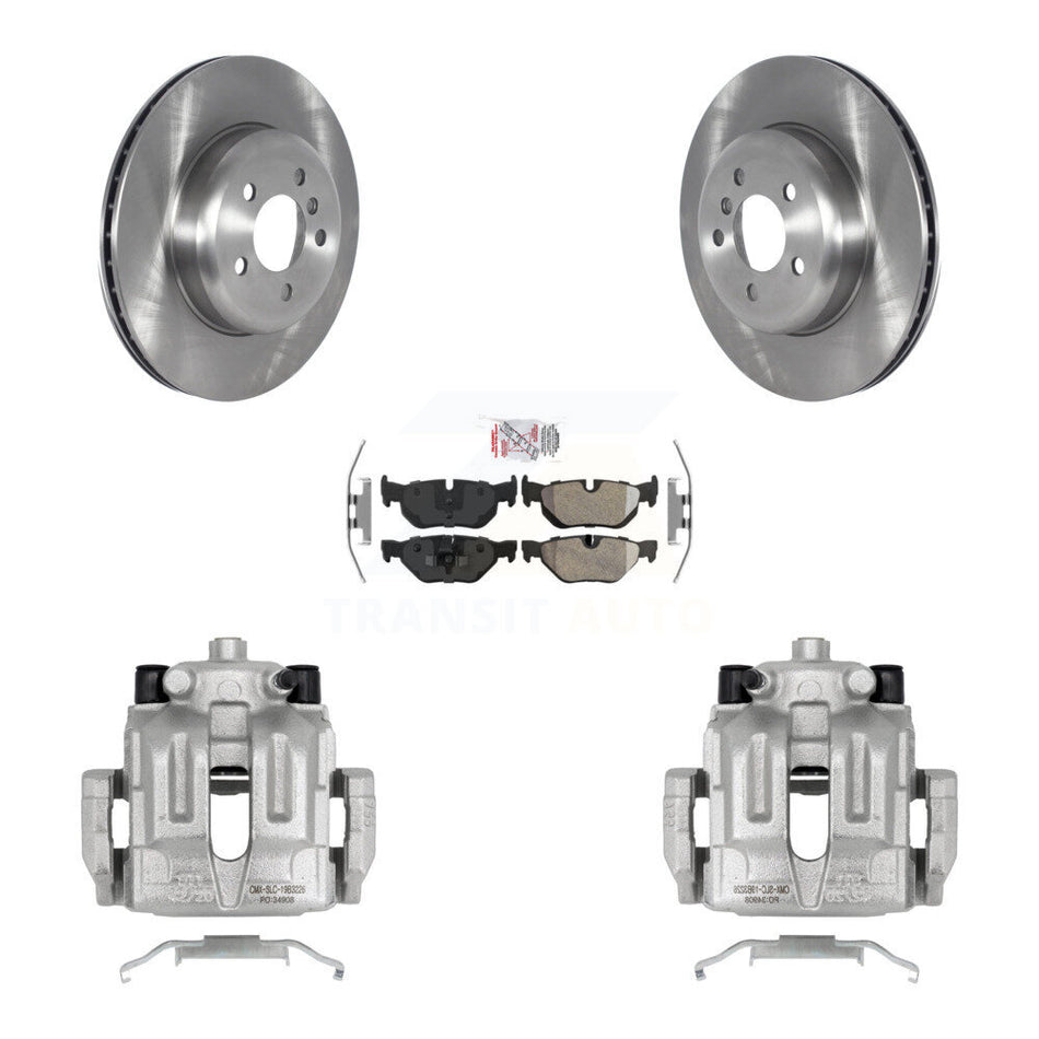 Rear Disc Brake Caliper Rotors And Semi-Metallic Pads Kit For 2013 BMW 328i xDrive 3.0L With M Sport Performance Brakes KC8-100716N