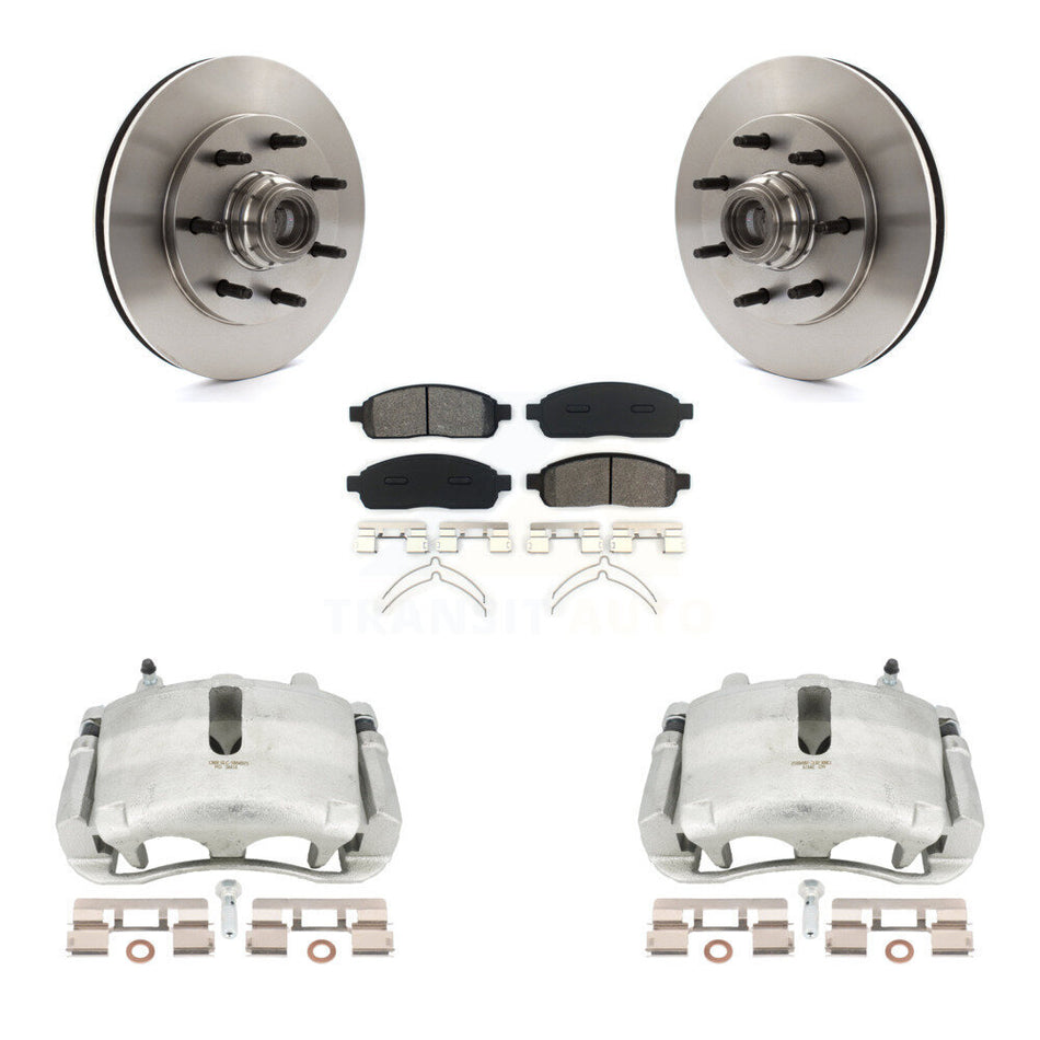 Front Disc Brake Caliper Rotors And Semi-Metallic Pads Kit For 2004 Ford F-150 RWD With 7 Lug Wheels 11th Digit Of Vin Is C KC8-100716S by Transit Auto