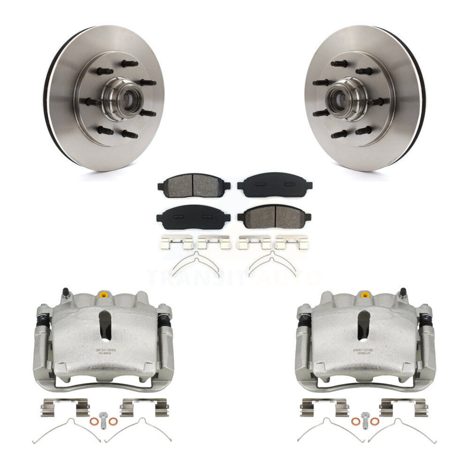 Front Disc Brake Caliper Rotors And Semi-Metallic Pads Kit For 2004 Ford F-150 RWD With 7 Lug Wheels 11th Digit Of Vin Is C KC8-100716S