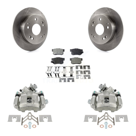 Rear Disc Brake Caliper Rotors And Semi-Metallic Pads Kit For Honda Civic Acura RSX KC8-100717P
