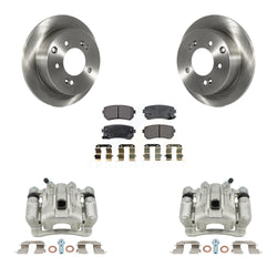 Rear Disc Brake Caliper Rotors And Semi-Metallic Pads Kit For Kia Forte Koup Forte5 KC8-100720P
