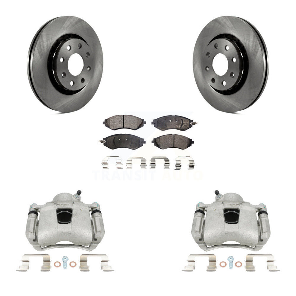 Front Disc Brake Caliper Rotors And Ceramic Pads Kit For Chevrolet Aveo Spark Aveo5 EV Pontiac G3 Suzuki Wave Wave5 Swift+ KC8-100720T by Transit Auto