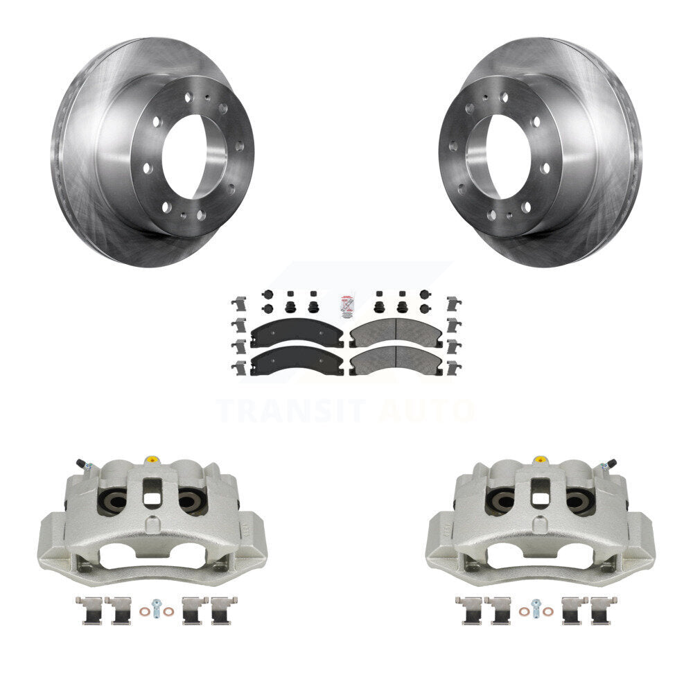 Rear Brake Caliper Rotor And Semi-Metallic Pad Kit For GMC Chevrolet Sierra 2500 HD 3500 KC8-100721N