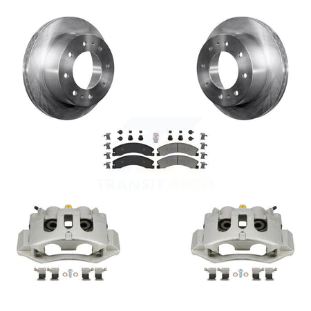 Rear Brake Caliper Rotor And Semi-Metallic Pad Kit For GMC Chevrolet Sierra 2500 HD 3500 KC8-100721N