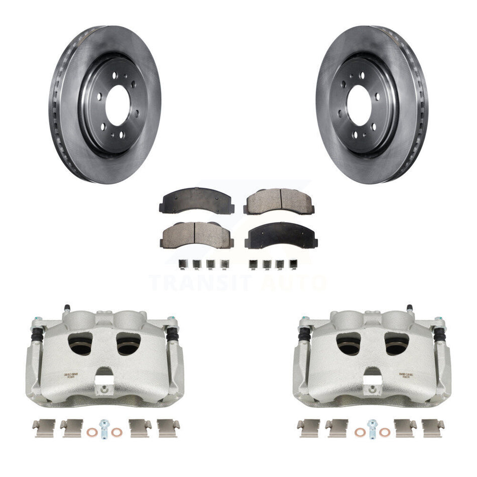 Front Disc Brake Caliper Rotors And Ceramic Pads Kit For Ford F-150 KC8-100723T