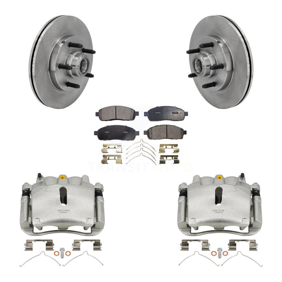 Front Disc Brake Caliper Rotors And Semi-Metallic Pads Kit For 2004 Ford F-150 RWD With 5 Lug Wheels KC8-100724P