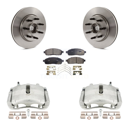 Front Disc Brake Caliper Rotors And Semi-Metallic Pads Kit For Ford F-150 Lincoln Mark LT RWD KC8-100725P by Transit Auto