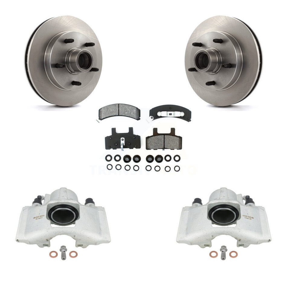 Front Disc Brake Caliper Rotors And Semi-Metallic Pads Kit For 1994-1999 Dodge Ram 1500 RWD KC8-100725S