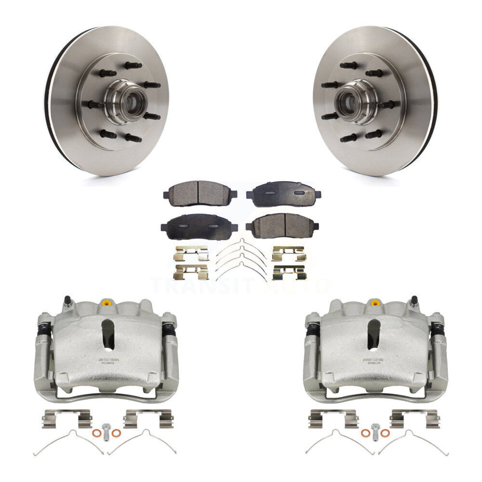 Front Disc Brake Caliper Rotors And Semi-Metallic Pads Kit For 2004 Ford F-150 RWD With 7 Lug Wheels 11th Digit Of Vin Is C KC8-100726P