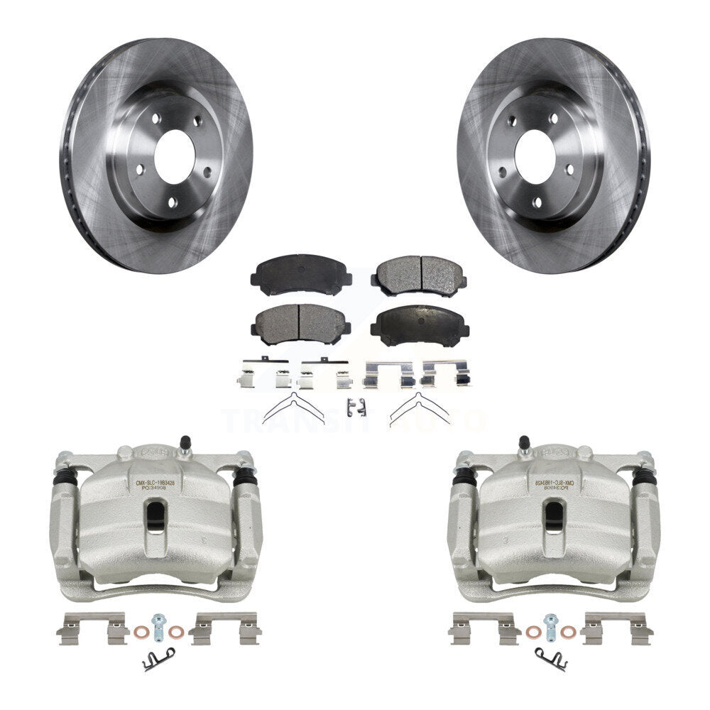 Front Disc Brake Caliper Rotors And Ceramic Pads Kit For Nissan Rogue Select KC8-100726T