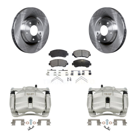 Front Disc Brake Caliper Rotors And Ceramic Pads Kit For Nissan Rogue Select KC8-100726T