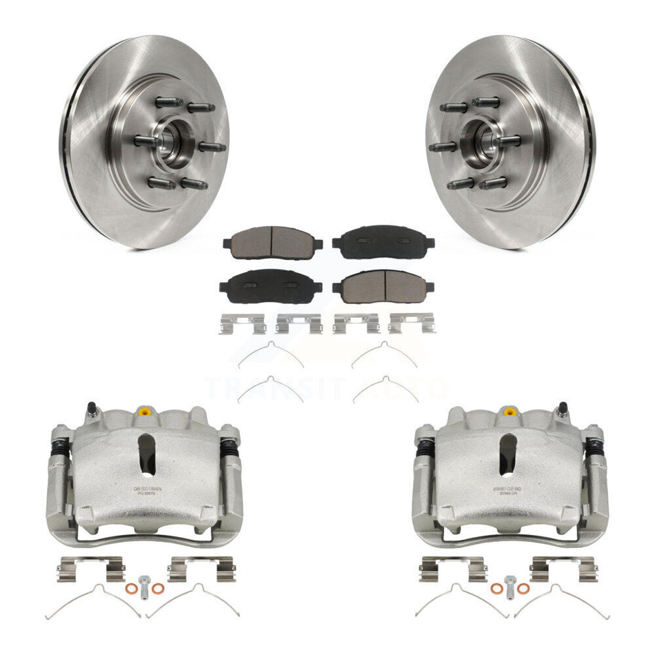 Front Disc Brake Caliper Rotors And Ceramic Pads Kit For Ford F-150 Lincoln Mark LT With 6 Lug Wheels RWD KC8-100727C