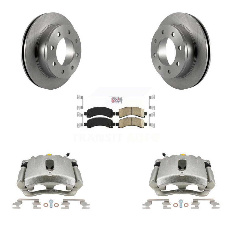 Rear Disc Brake Caliper Rotors And Ceramic Pads Kit For Chevrolet Express 3500 2500 GMC Savana KC8-100727N