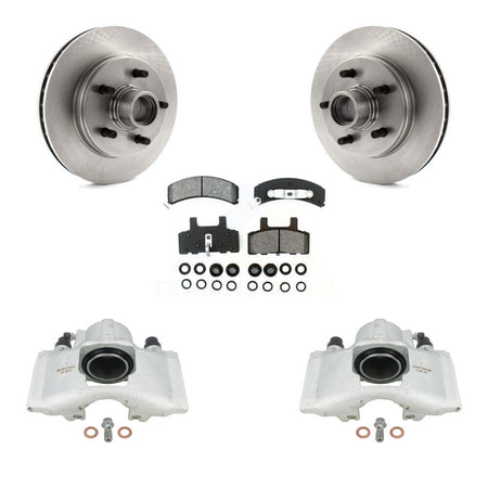 Front Disc Brake Caliper Rotors And Semi-Metallic Pads Kit For C1500 Chevrolet GMC Suburban KC8-100727S by Transit Auto