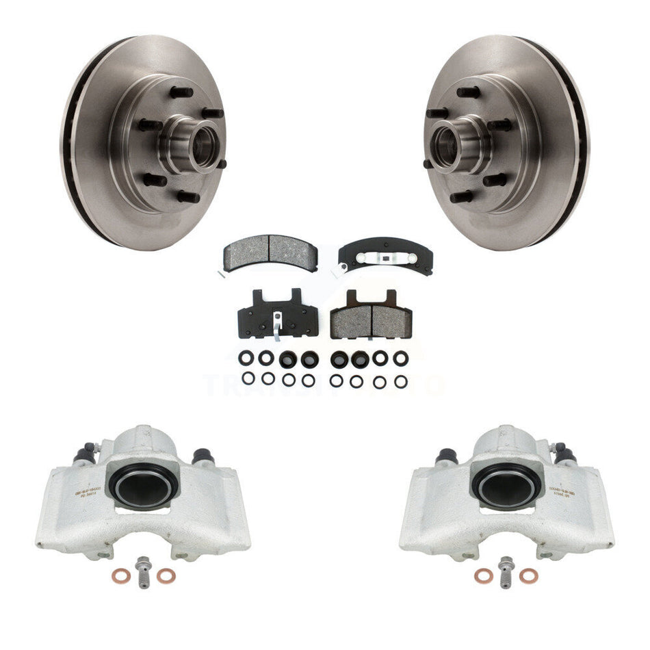 Front Disc Brake Caliper Rotors And Semi-Metallic Pads Kit For C2500 Chevrolet GMC Express 2500 KC8-100728S