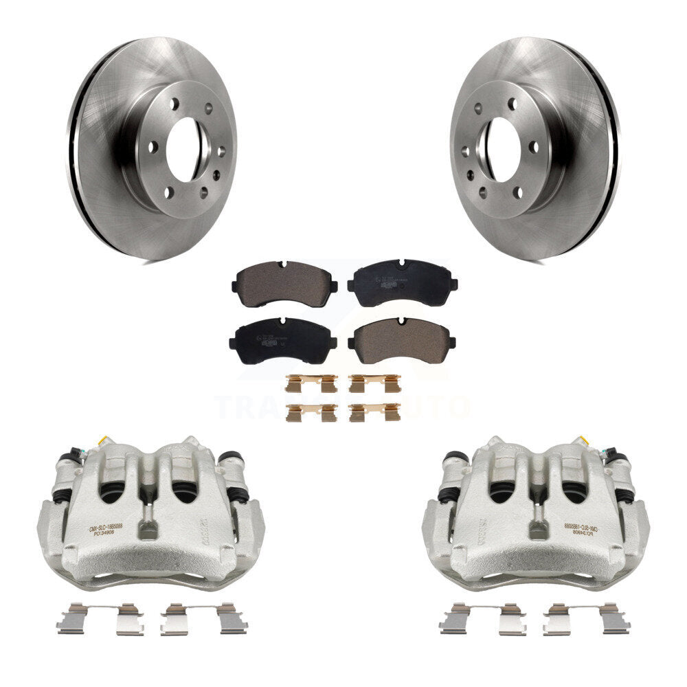 Front Brake Caliper Rotor & Ceramic Pad Kit For Sprinter 3500 Mercedes-Benz Dodge 3500XD KC8-100728T