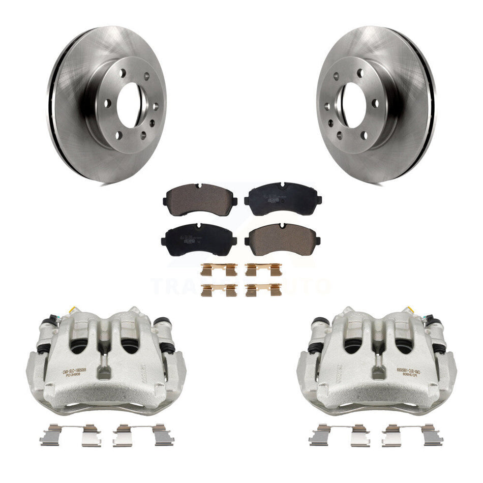 Front Brake Caliper Rotor & Ceramic Pad Kit For Sprinter 3500 Mercedes-Benz Dodge 3500XD KC8-100728T