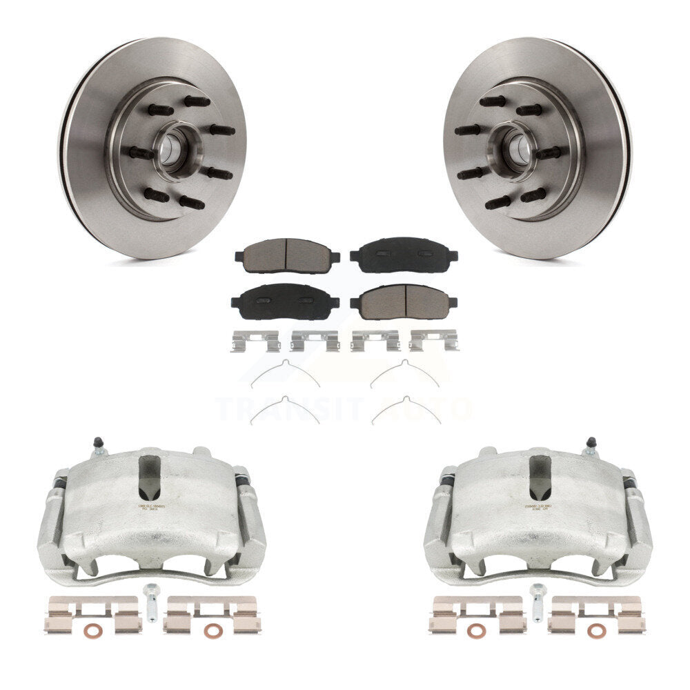 Front Disc Brake Caliper Rotors And Ceramic Pads Kit For Ford F-150 Lincoln Mark LT RWD KC8-100729C by Transit Auto