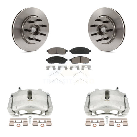 Front Disc Brake Caliper Rotors And Ceramic Pads Kit For Ford F-150 Lincoln Mark LT RWD KC8-100729C by Transit Auto