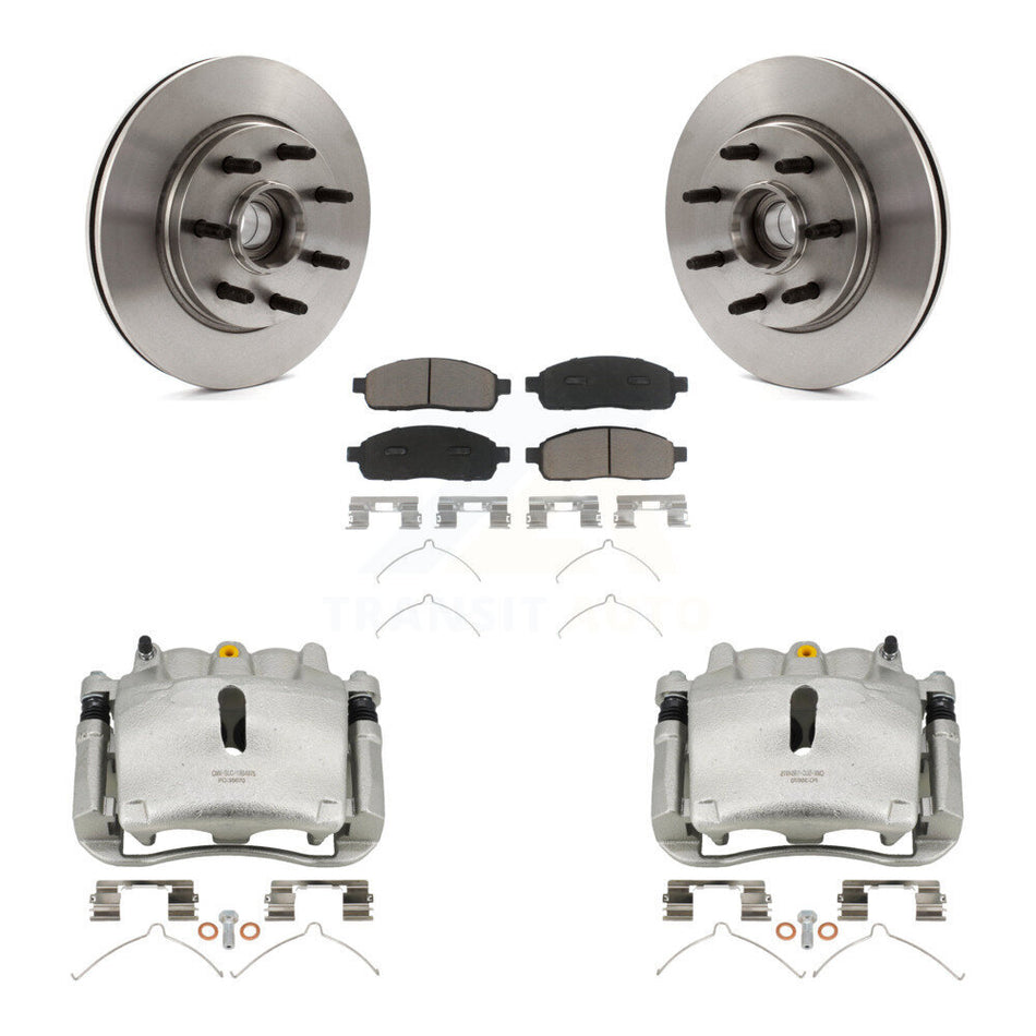 Front Disc Brake Caliper Rotors And Ceramic Pads Kit For Ford F-150 Lincoln Mark LT RWD KC8-100729C