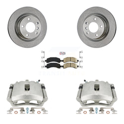 Rear Disc Brake Caliper Rotors And Ceramic Pads Kit For Chevrolet Express 3500 2500 GMC Savana KC8-100729N