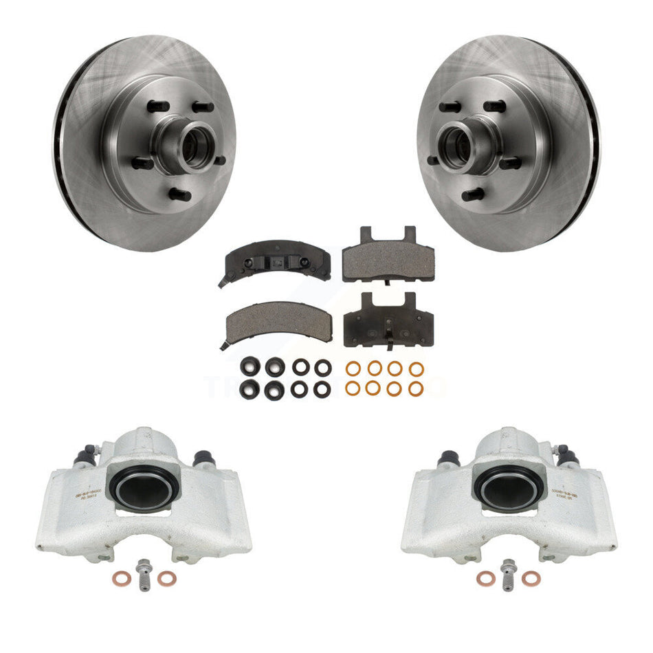 Front Disc Brake Caliper Rotors And Semi-Metallic Pads Kit For Chevrolet C1500 GMC Tahoe Suburban Yukon Express 1500 Savana KC8-100729P
