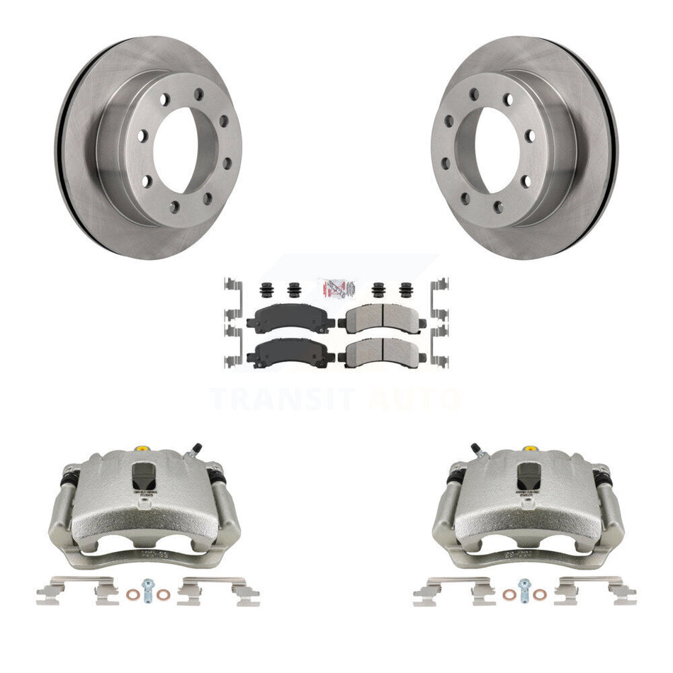 Rear Disc Brake Caliper Rotors And Semi-Metallic Pads Kit For Chevrolet Express 3500 2500 GMC Savana KC8-100730N