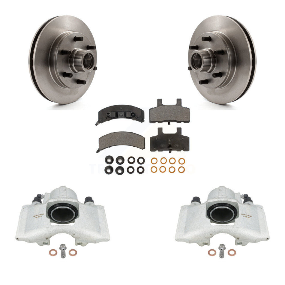 Front Disc Brake Caliper Rotors And Semi-Metallic Pads Kit For C2500 Chevrolet GMC Express 2500 KC8-100730P