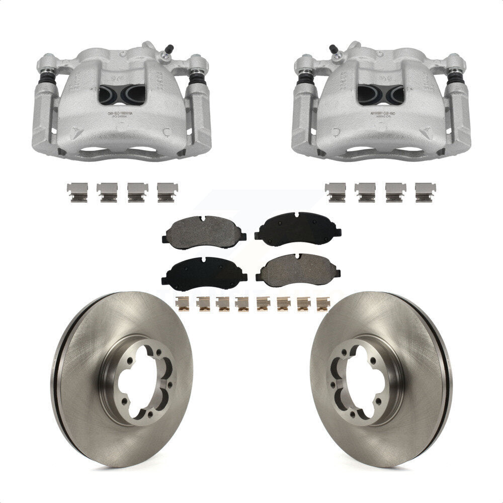 Front Disc Brake Caliper Rotors And Semi-Metallic Pads Kit For Ford Transit-350 HD KC8-100730S