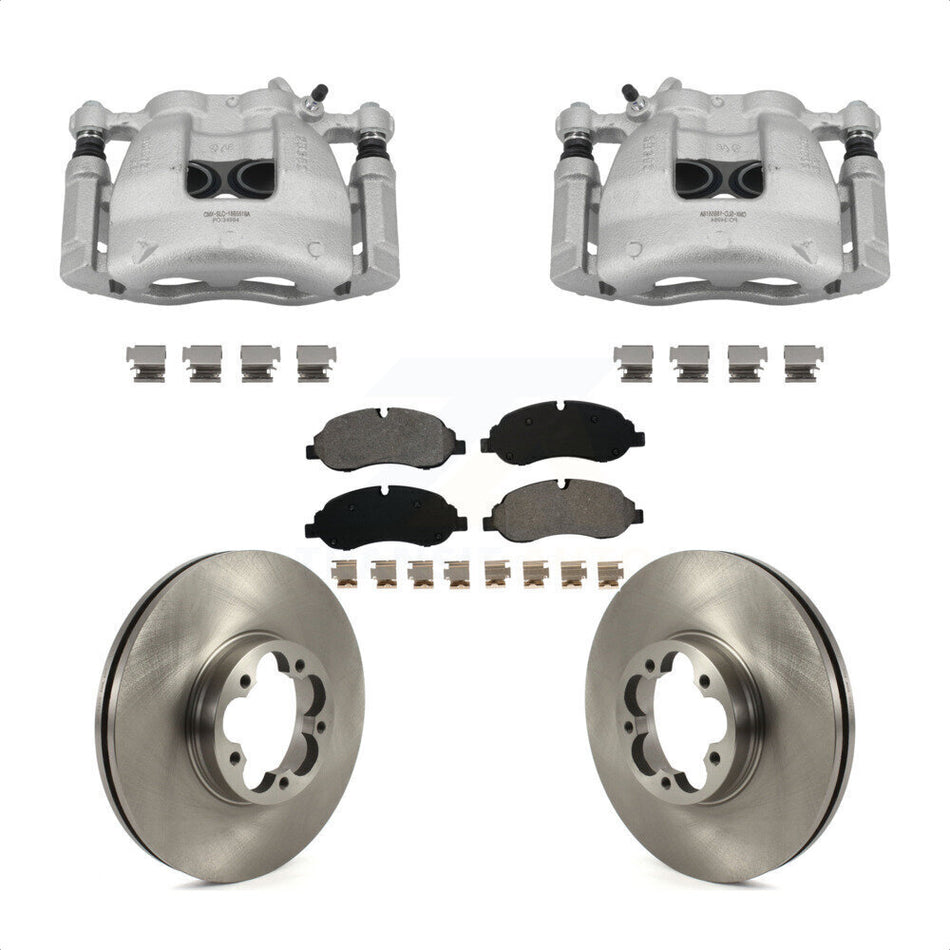 Front Disc Brake Caliper Rotors And Semi-Metallic Pads Kit For Ford Transit-350 HD KC8-100730S