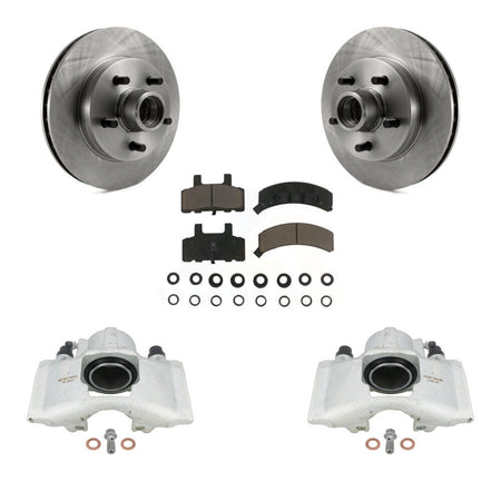 Front Disc Brake Caliper Rotors And Ceramic Pads Kit For Chevrolet C1500 GMC Tahoe Suburban Yukon Express 1500 Savana KC8-100732C by Transit Auto