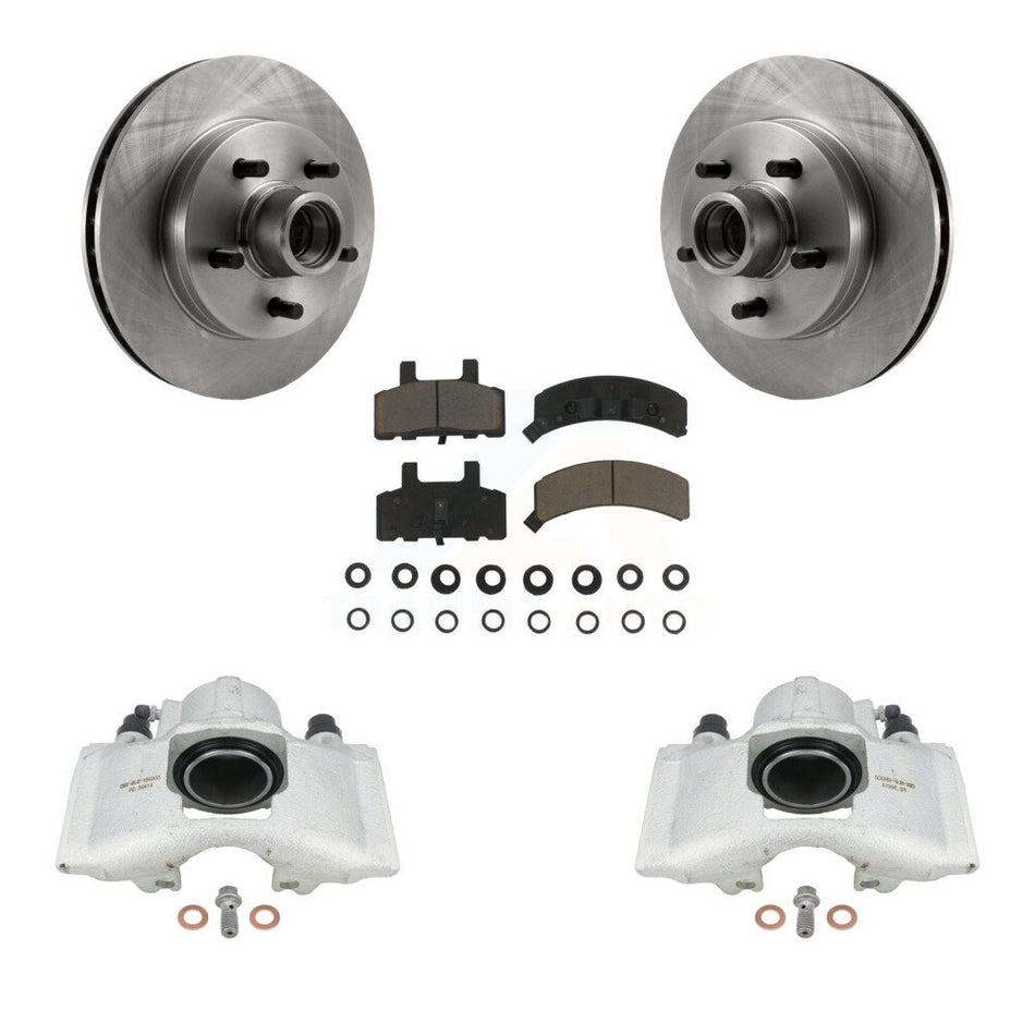 Front Disc Brake Caliper Rotors And Ceramic Pads Kit For Chevrolet C1500 GMC Tahoe Suburban Yukon Express 1500 Savana KC8-100732C